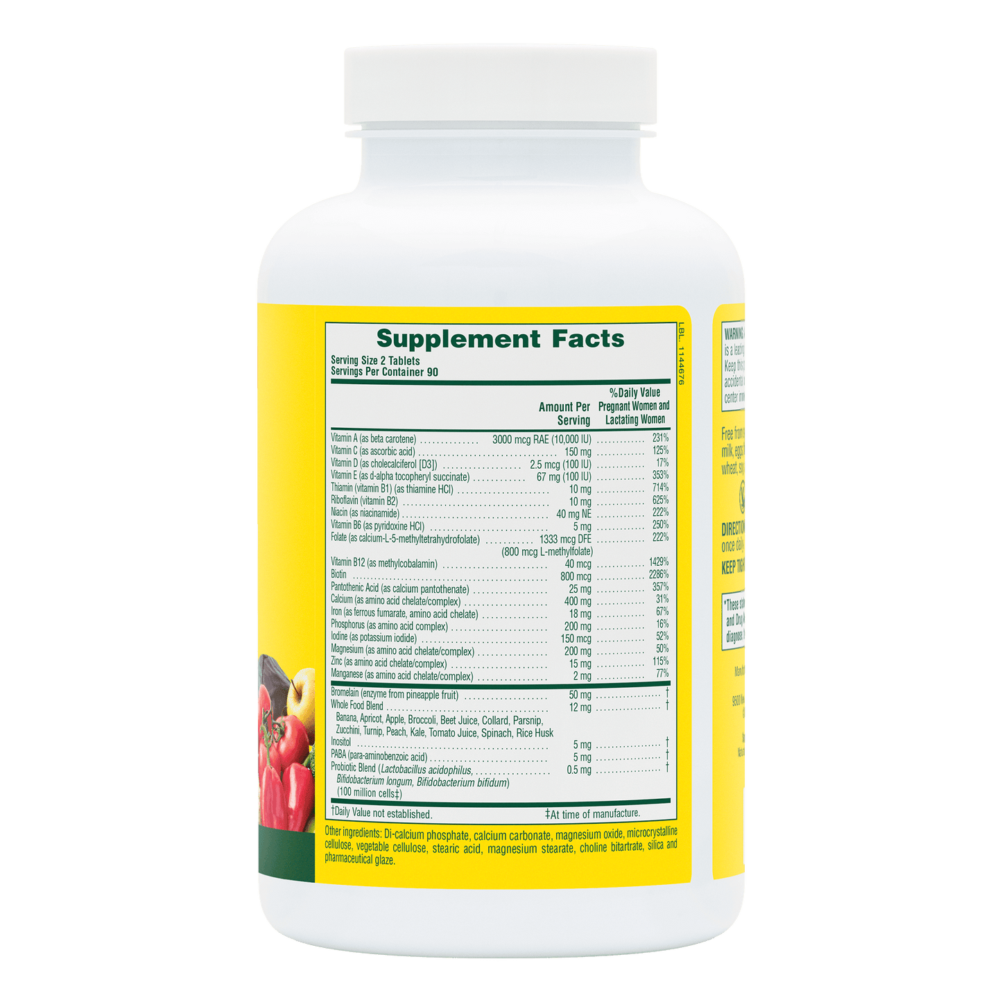 Source of Life Prenatal 180 count supplement facts