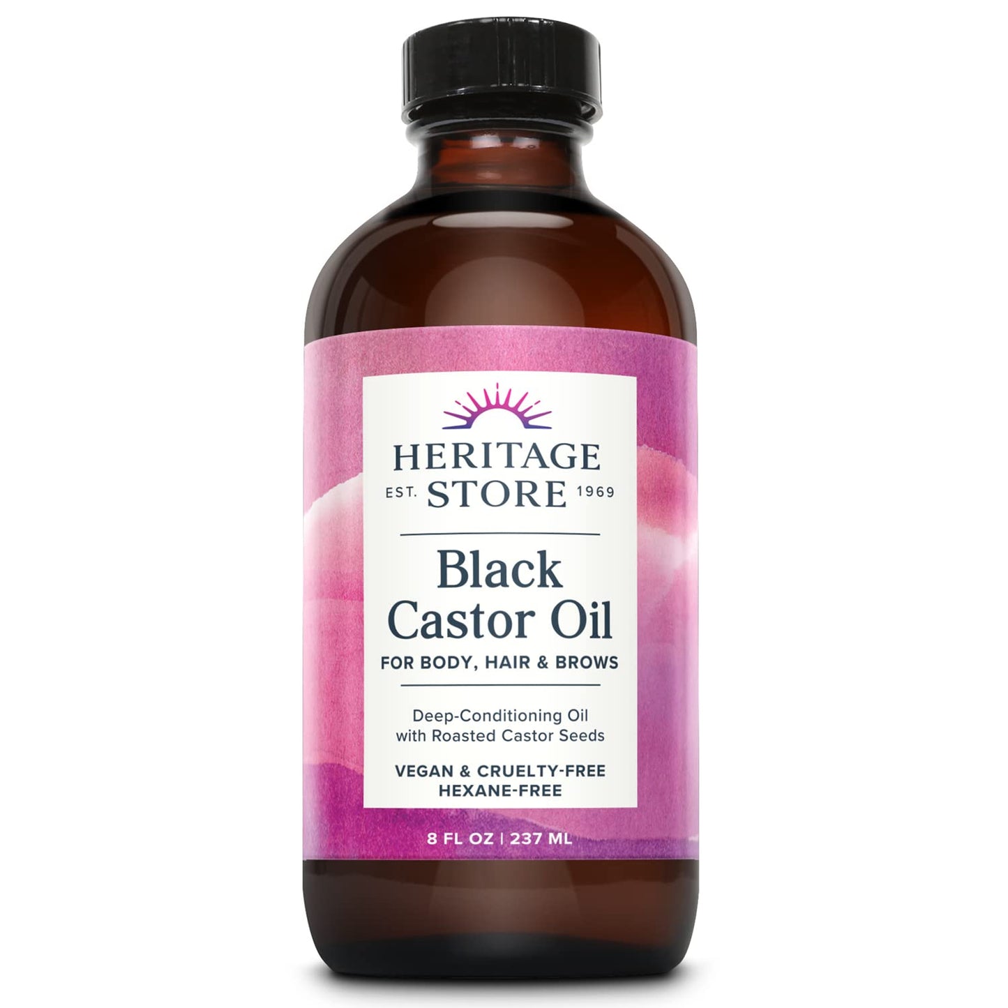 Black Castor Oil Glass 8oz