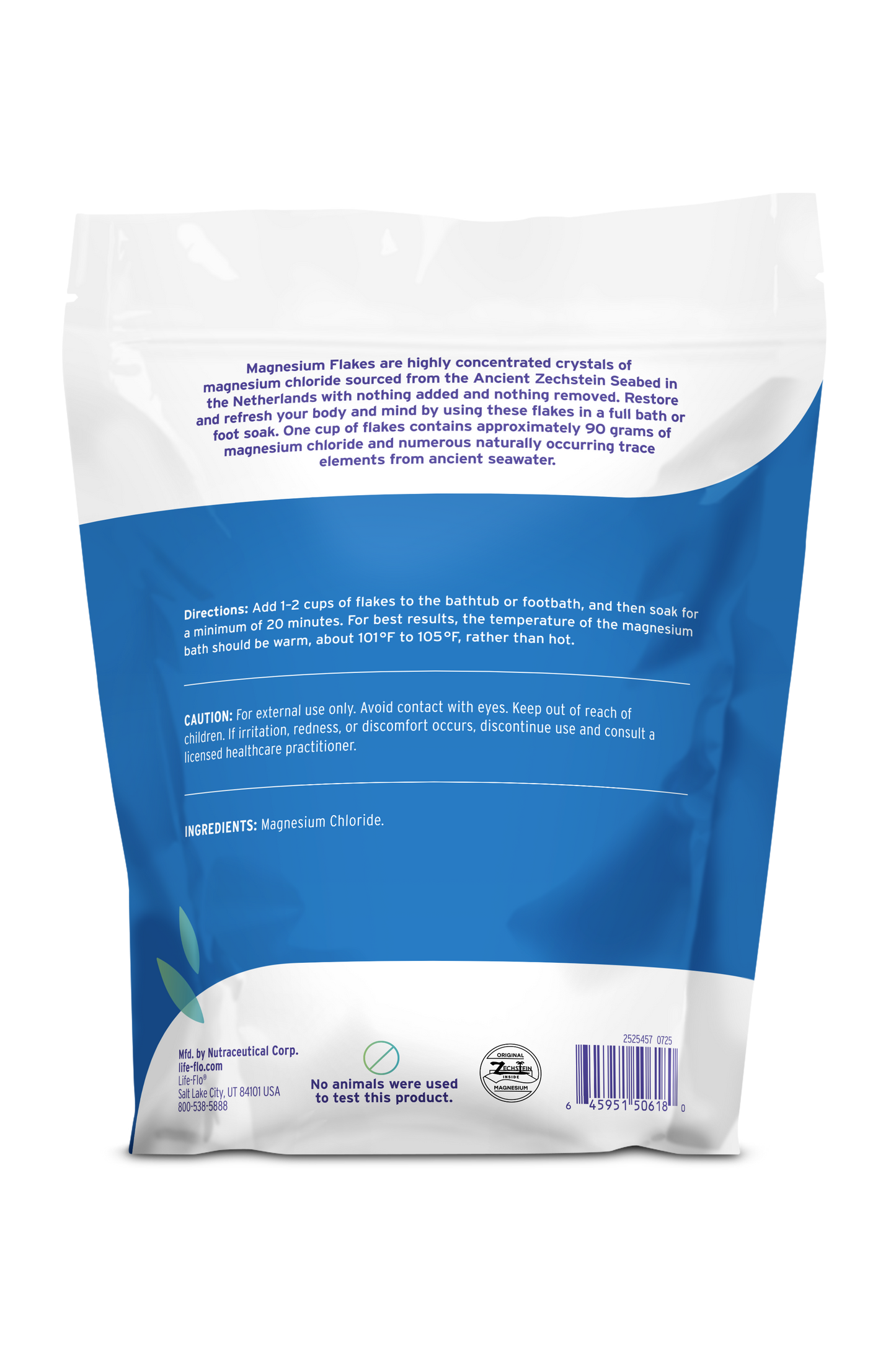 Life-flo Pure Magnesium Flakes label