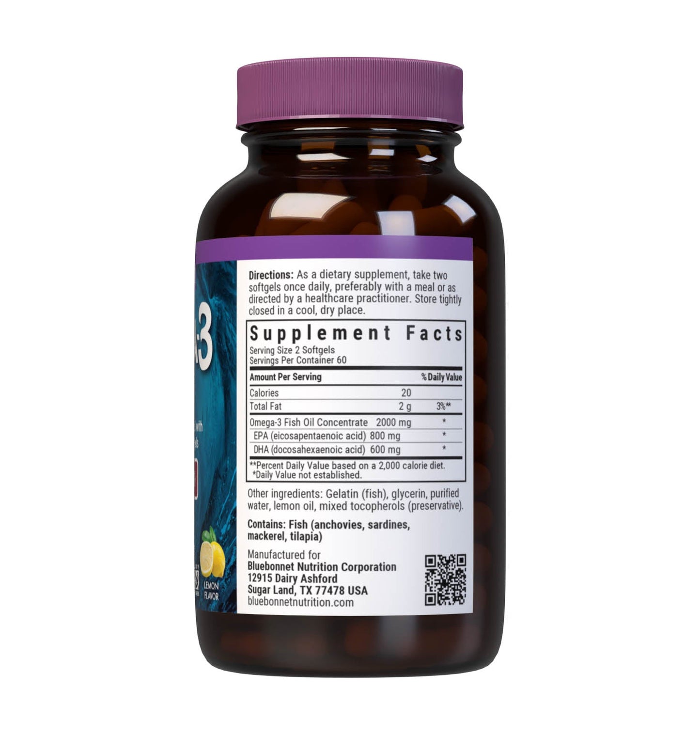 Bluebonnet Omega-3 Heart Health supplement facts