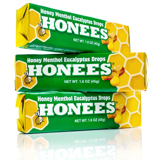 Honees Honey Menthol Eucalyptus Drops 9-count bar