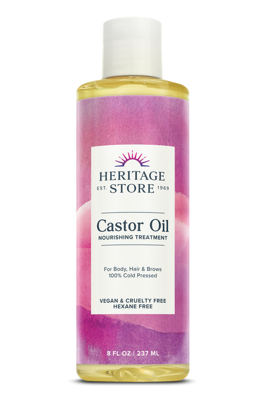 Heritage Store Cold-Pressed Castor Oil 8 oz