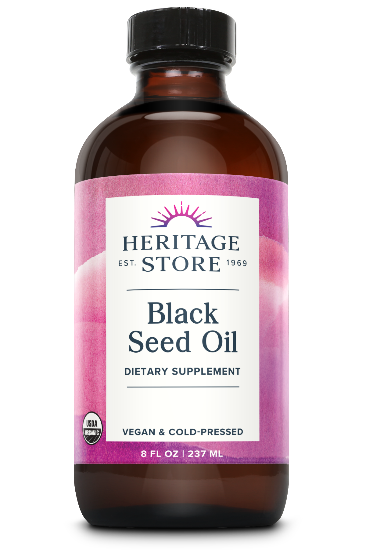 Heritage Store Organic Black Seed Oil 8 oz