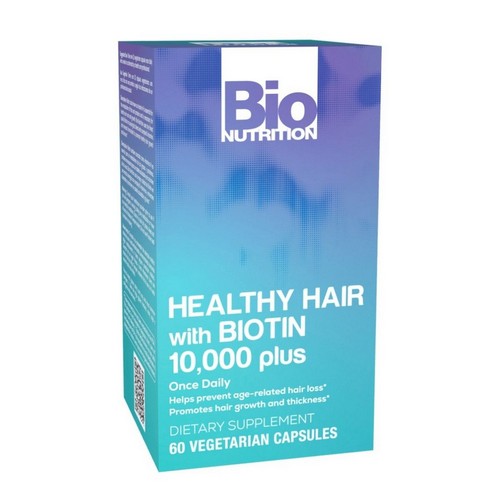 Bio Nutrition Healthy Hair with Biotin 10,000 Plus 60 vegetarian capsules