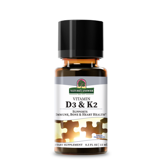 Nature's Answer Vitamin D3 and K2 Liquid 0.5 oz