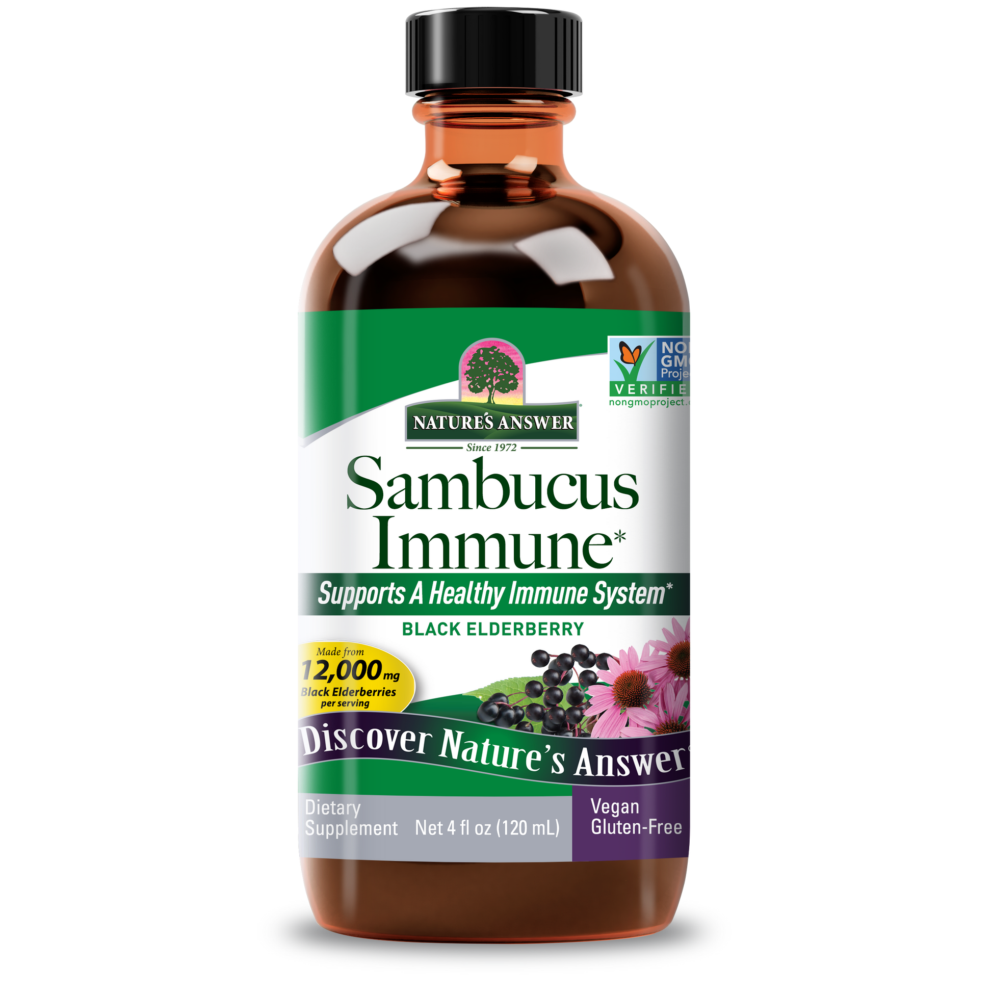 Nature's Answer Sambucus Immune Support Alcohol Free Liquid 8 oz
