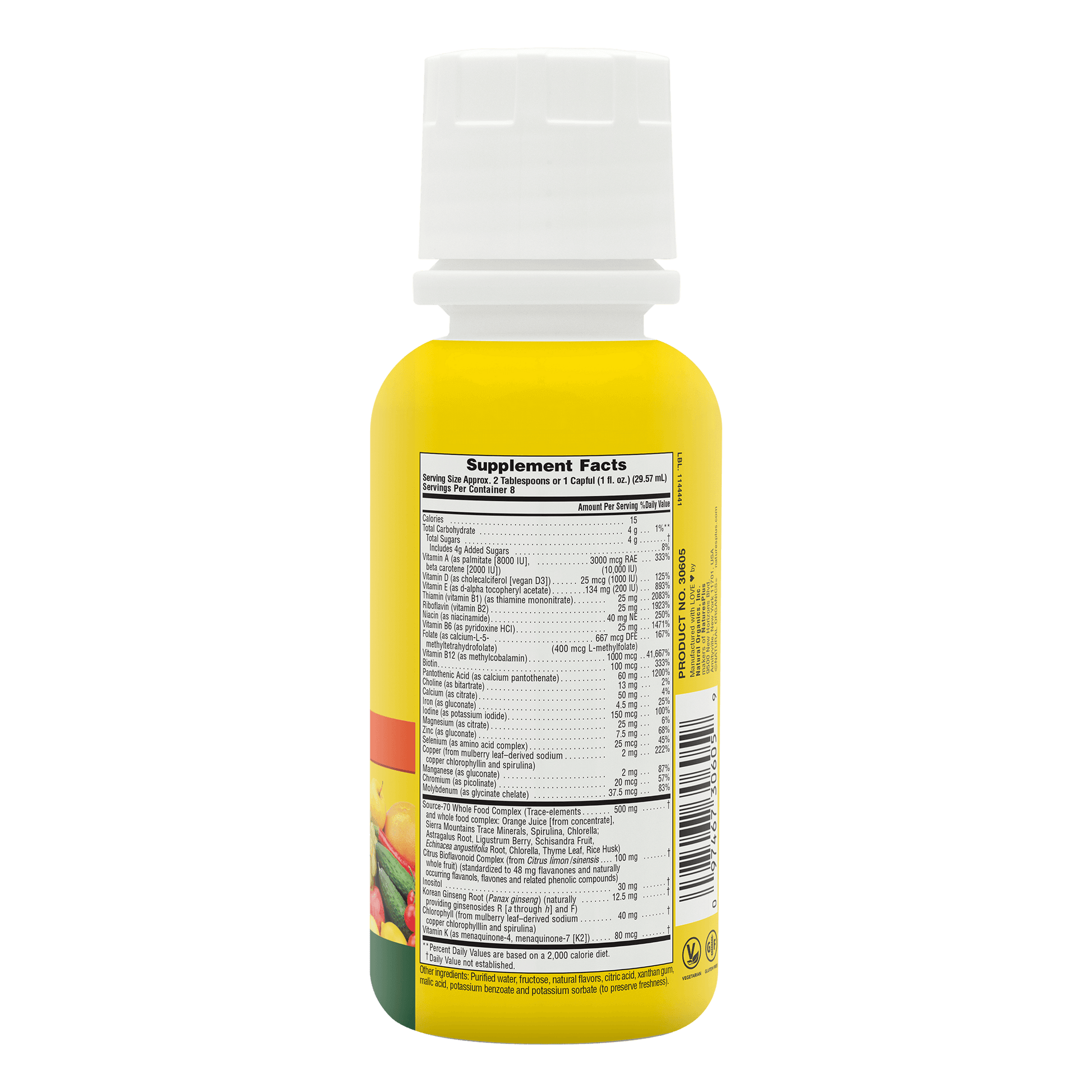 Source of Life Liquid Vitamins 8 oz supplement facts
