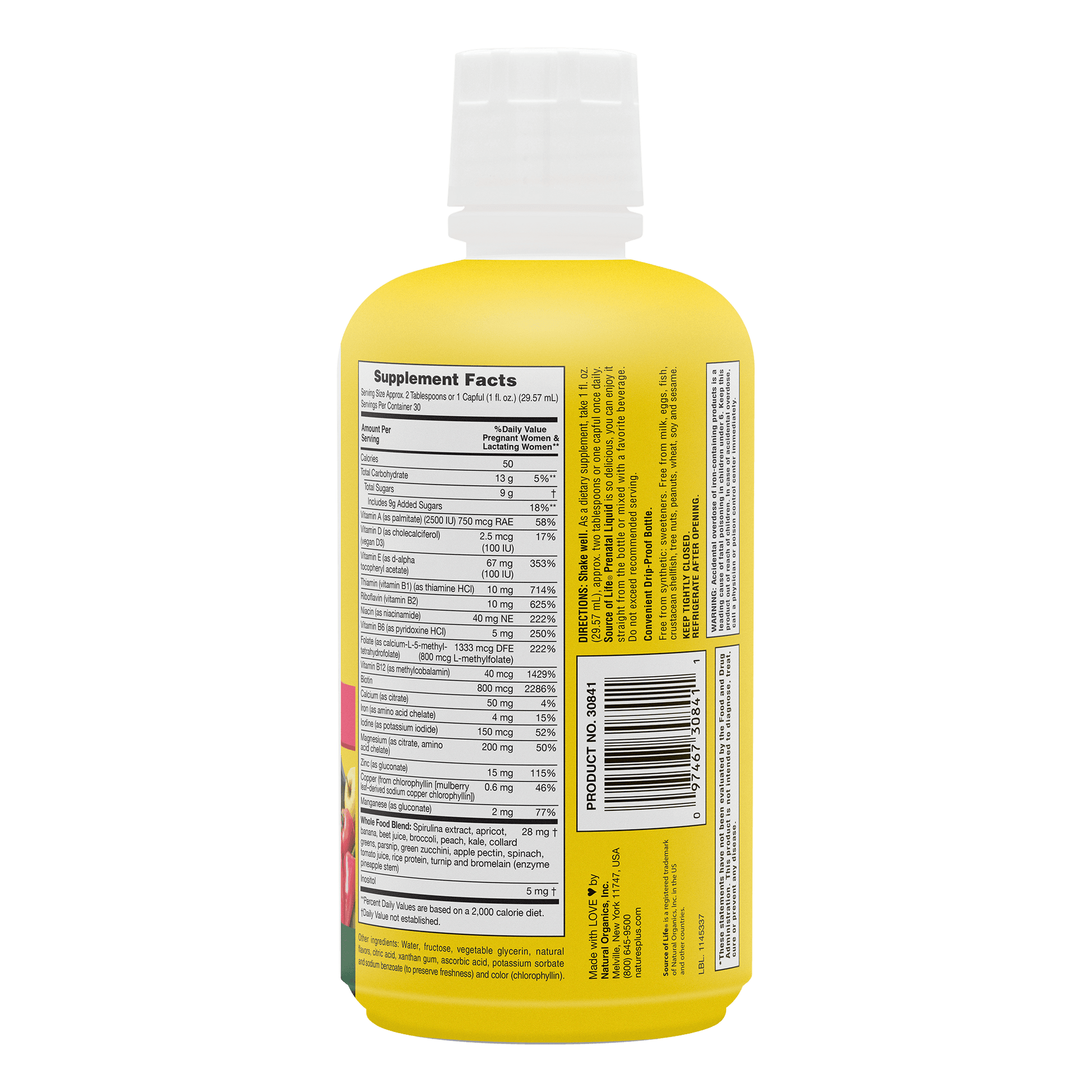Source of Life Prenatal Liquid supplement facts
