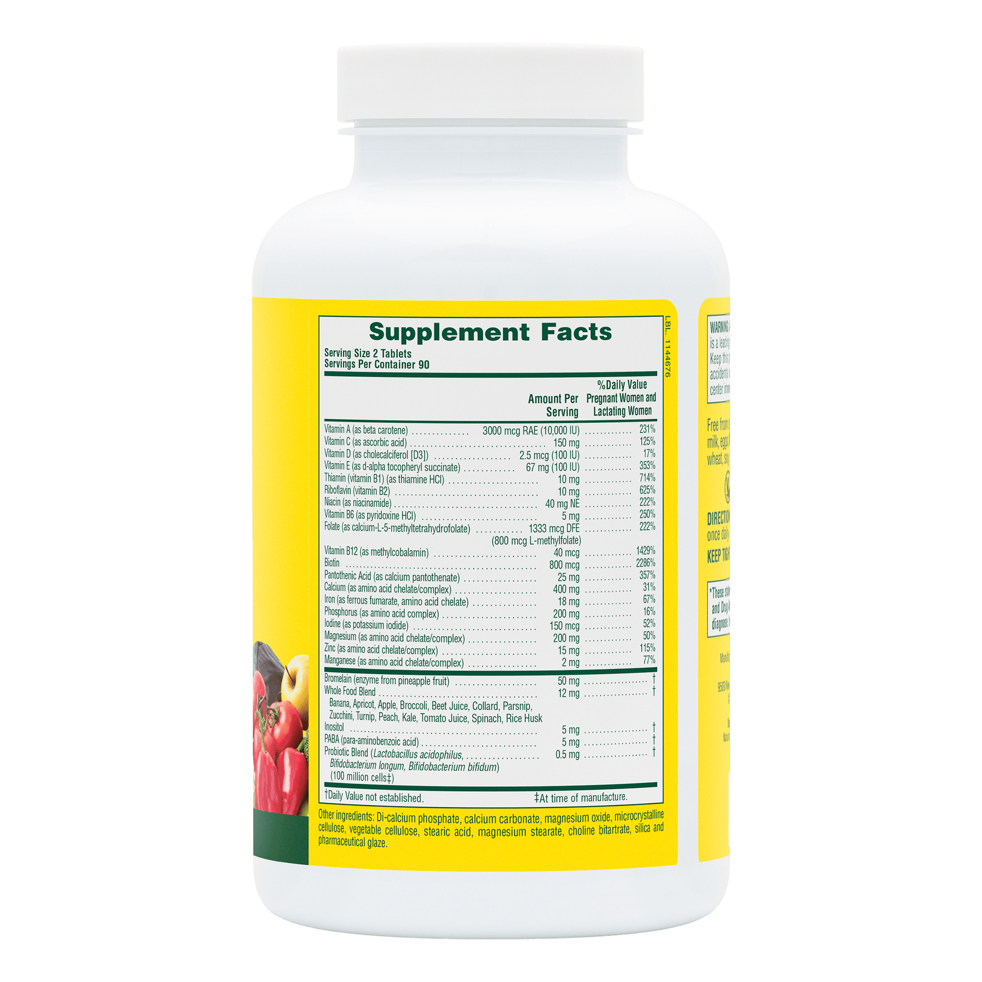 Source of Life Prenatal 180 count supplement facts