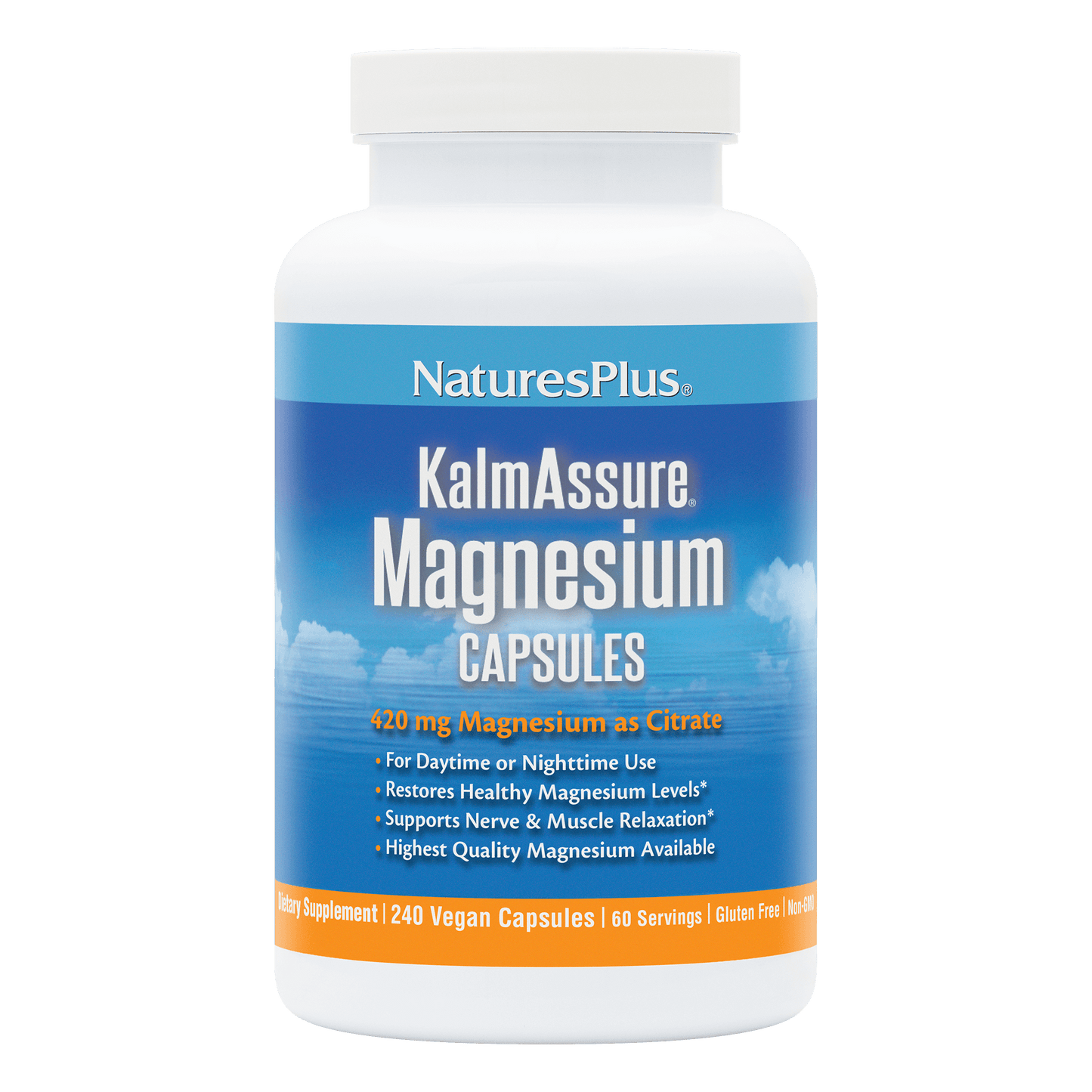 NaturesPlus KalmAssure Magnesium Capsules 240 count