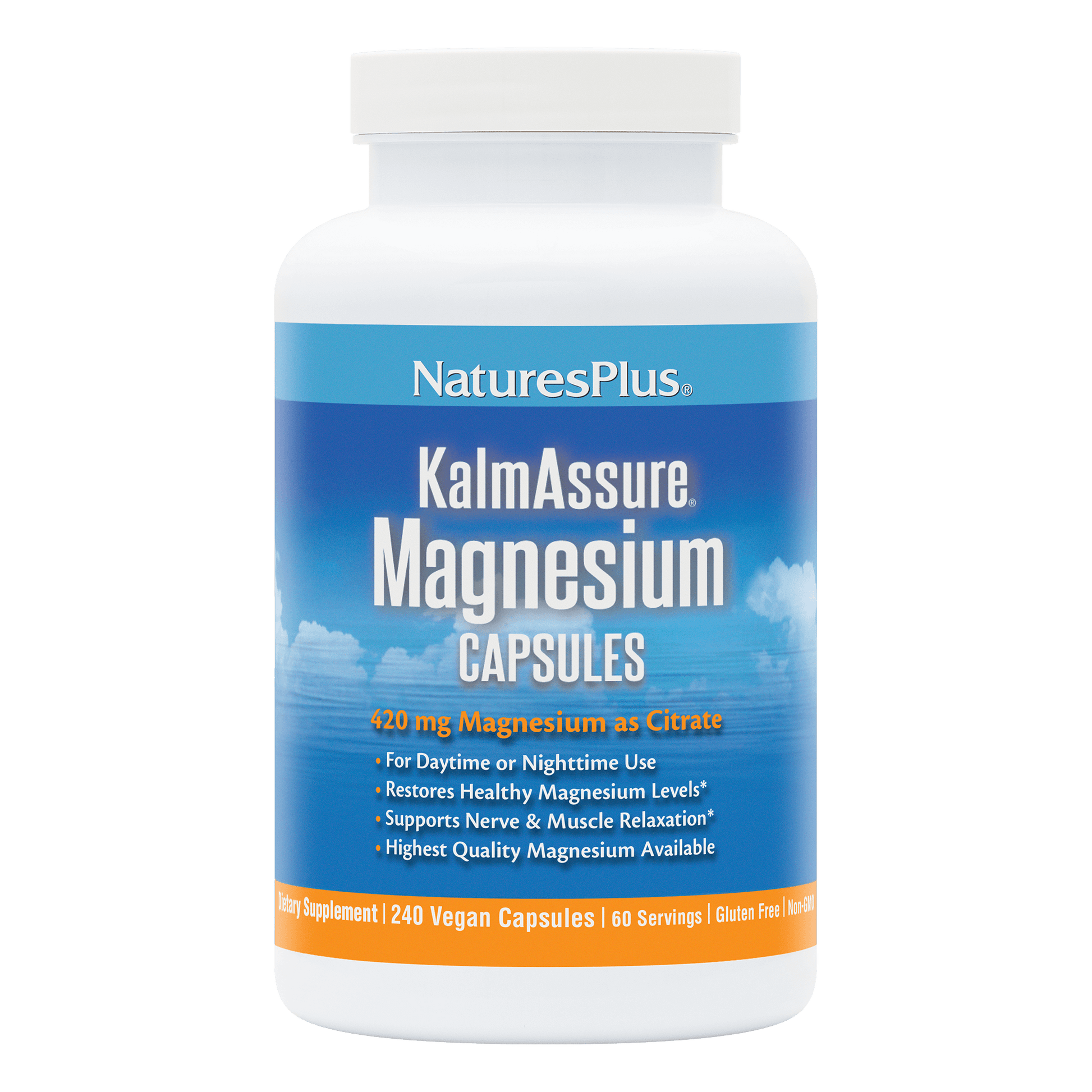 NaturesPlus KalmAssure Magnesium Capsules 240 count