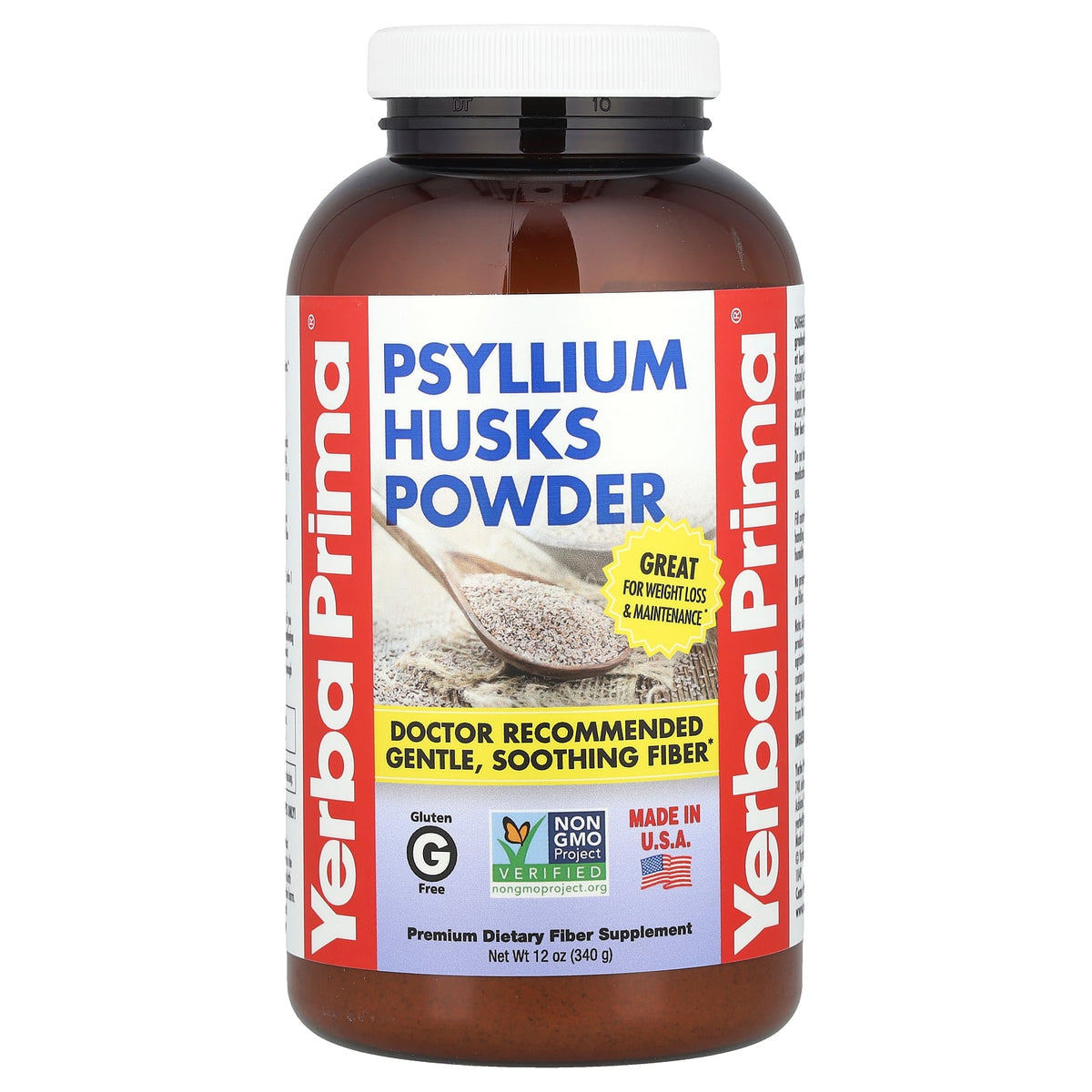 Yerba Prima Psyllium Husks Powder 12 oz