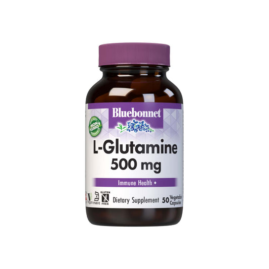 Bluebonnet L-Glutamine 500 mg front label