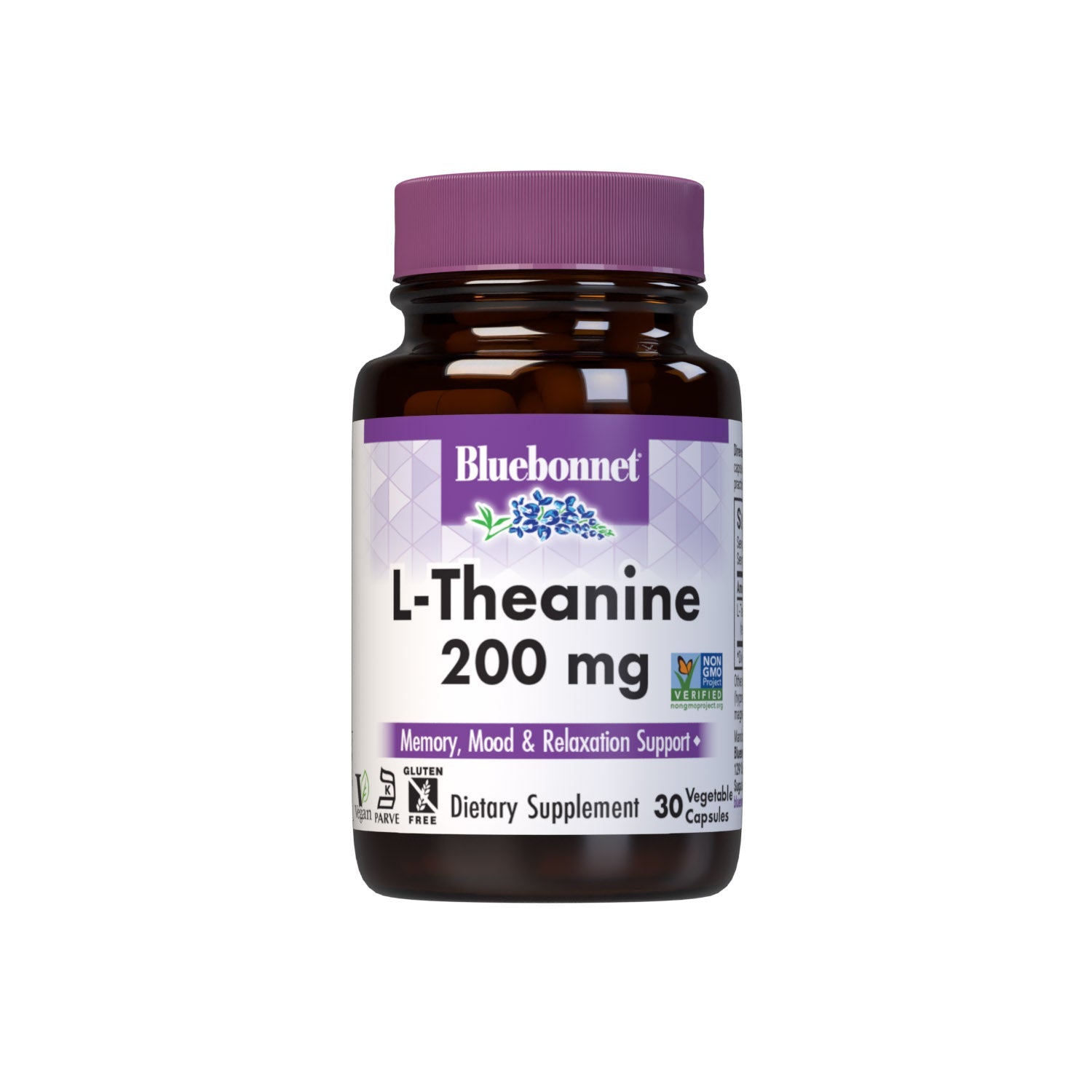 Bluebonnet L-Theanine 200 mg front label