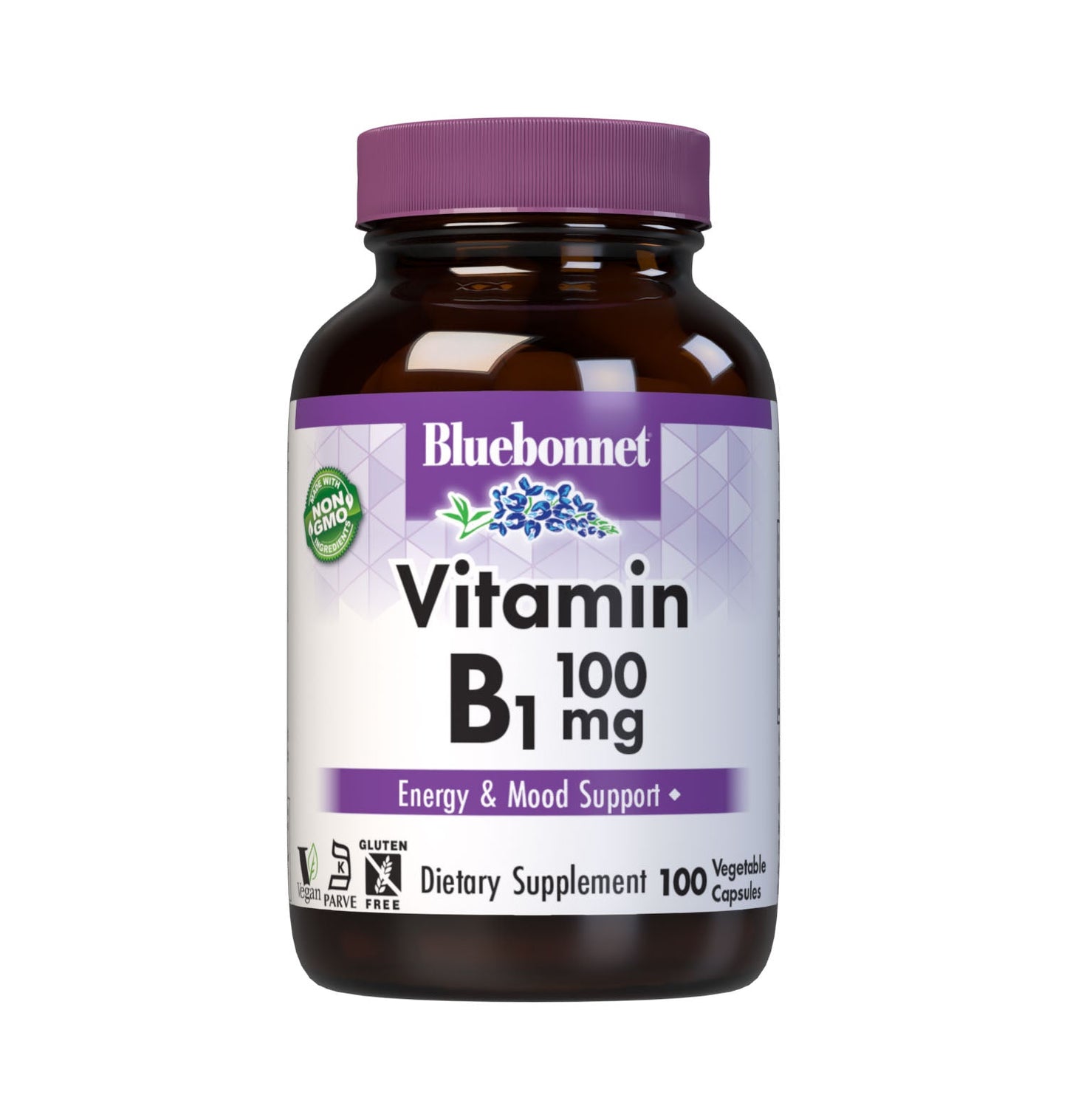 Bluebonnet Vitamin B1 100 mg front label
