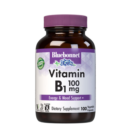 Bluebonnet Vitamin B1 100 mg front label