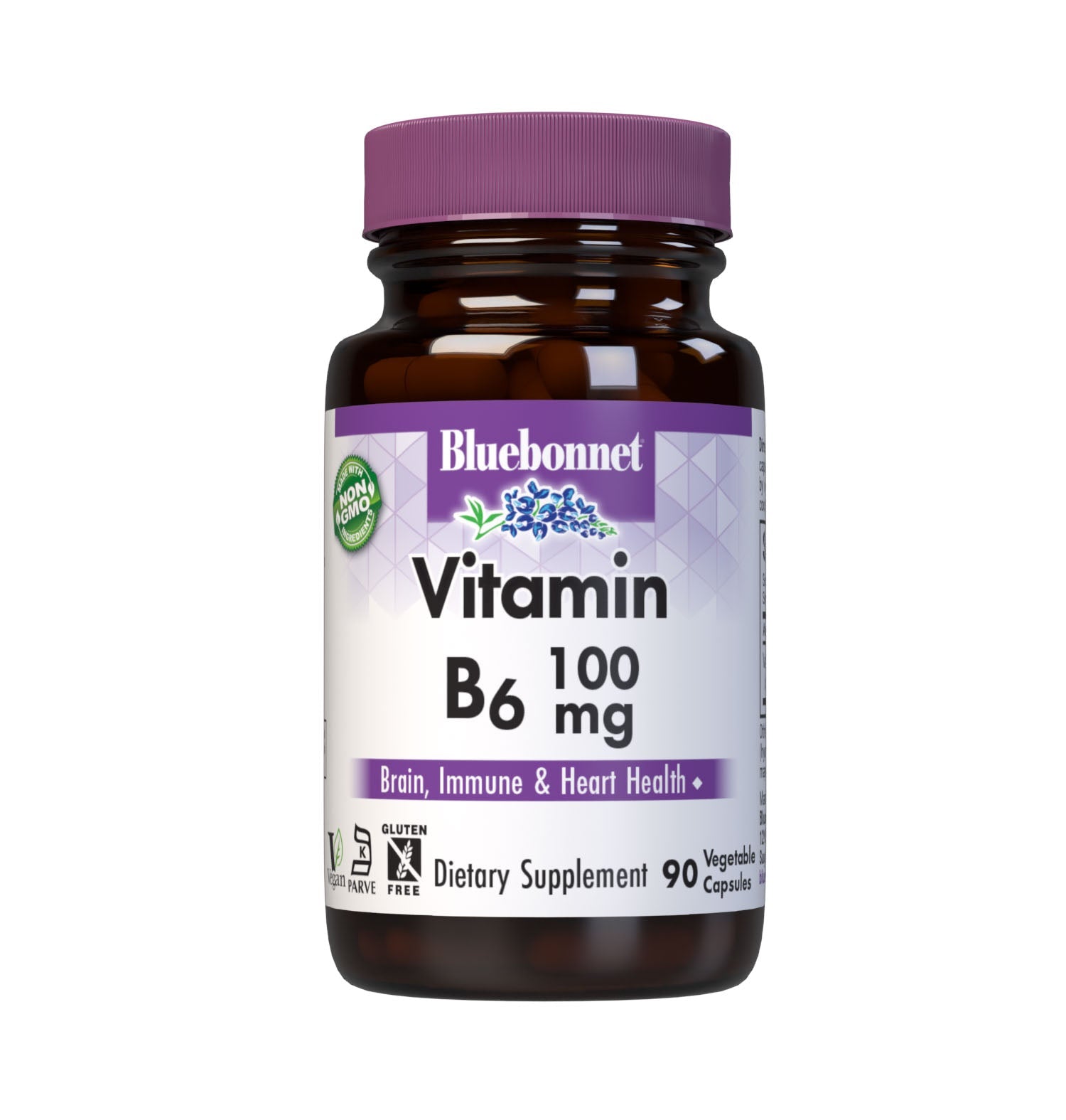 Bluebonnet Vitamin B6 100 mg front label
