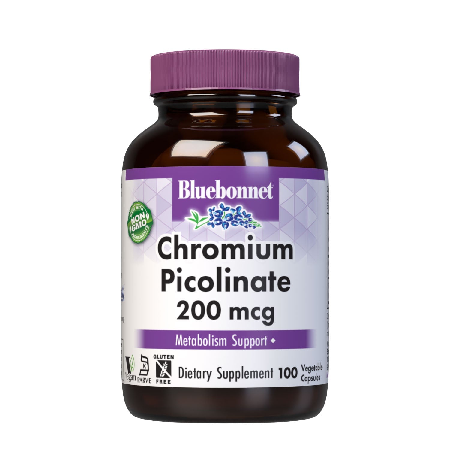 Bluebonnet Chromium Picolinate 200 mcg front label