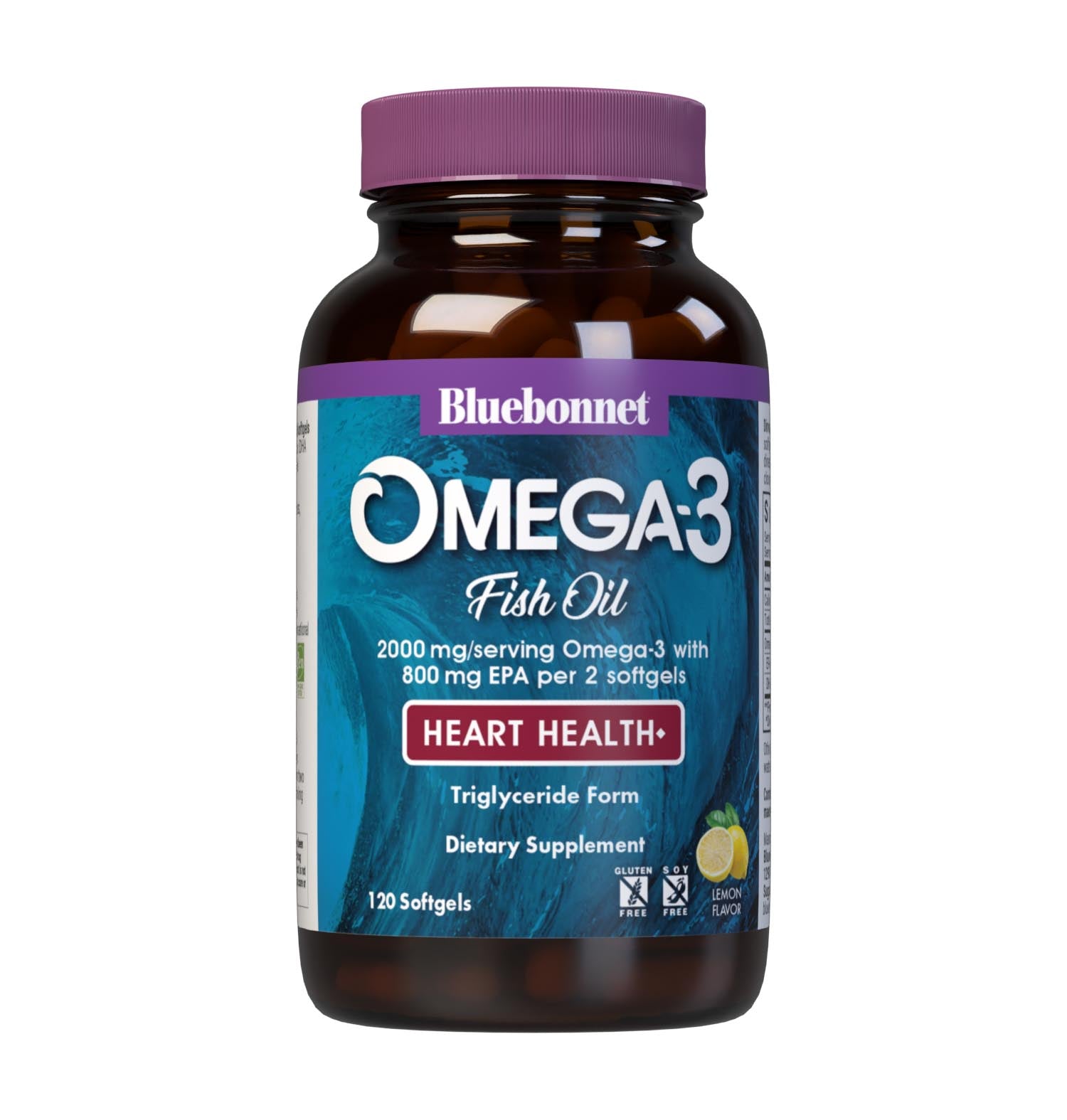 Bluebonnet Omega-3 Heart Health front label