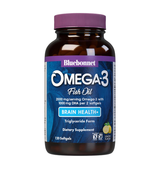 Bluebonnet Omega-3 Brain Health front label