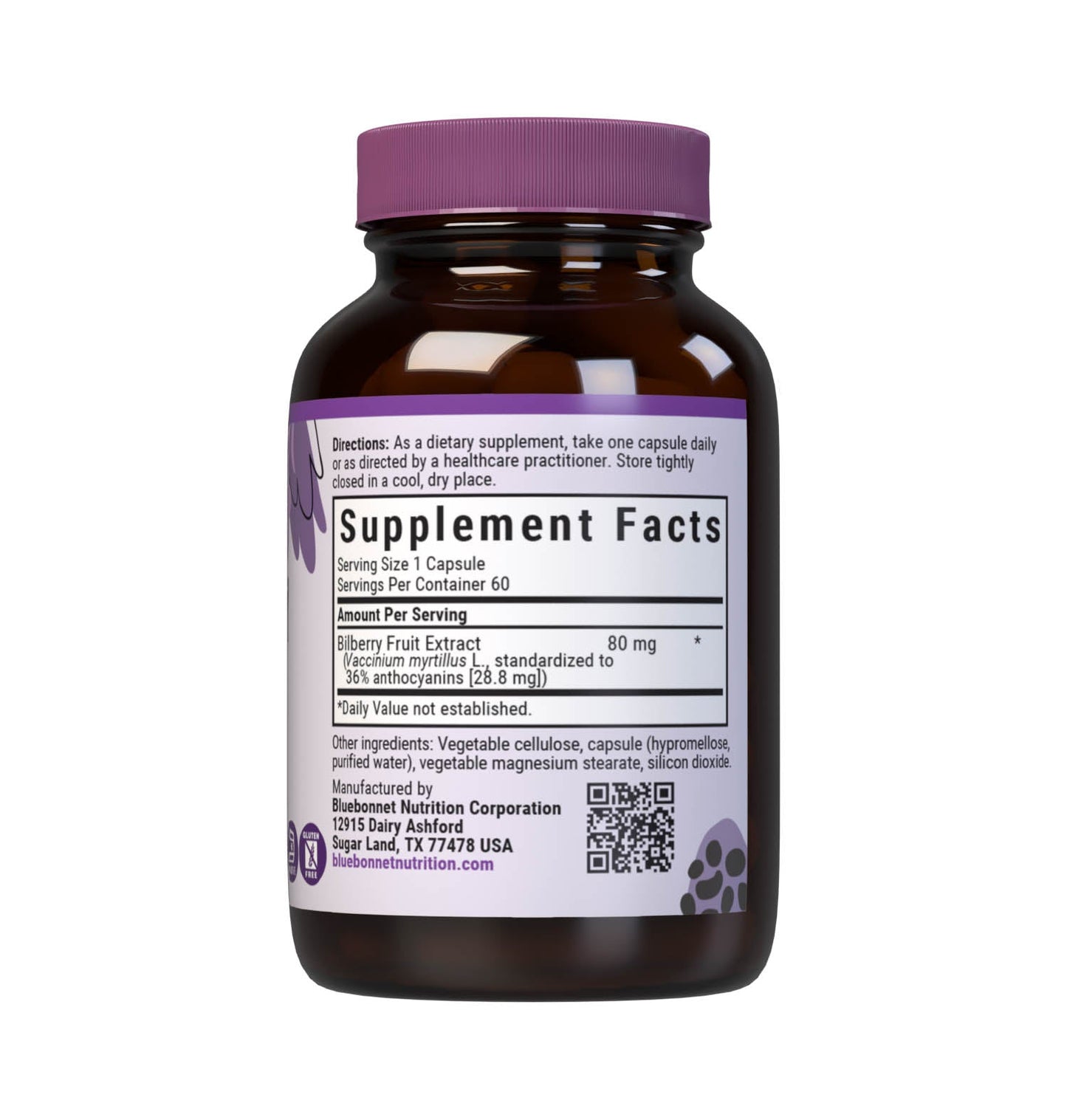 Bluebonnet Bilberry Fruit Extract supplement facts