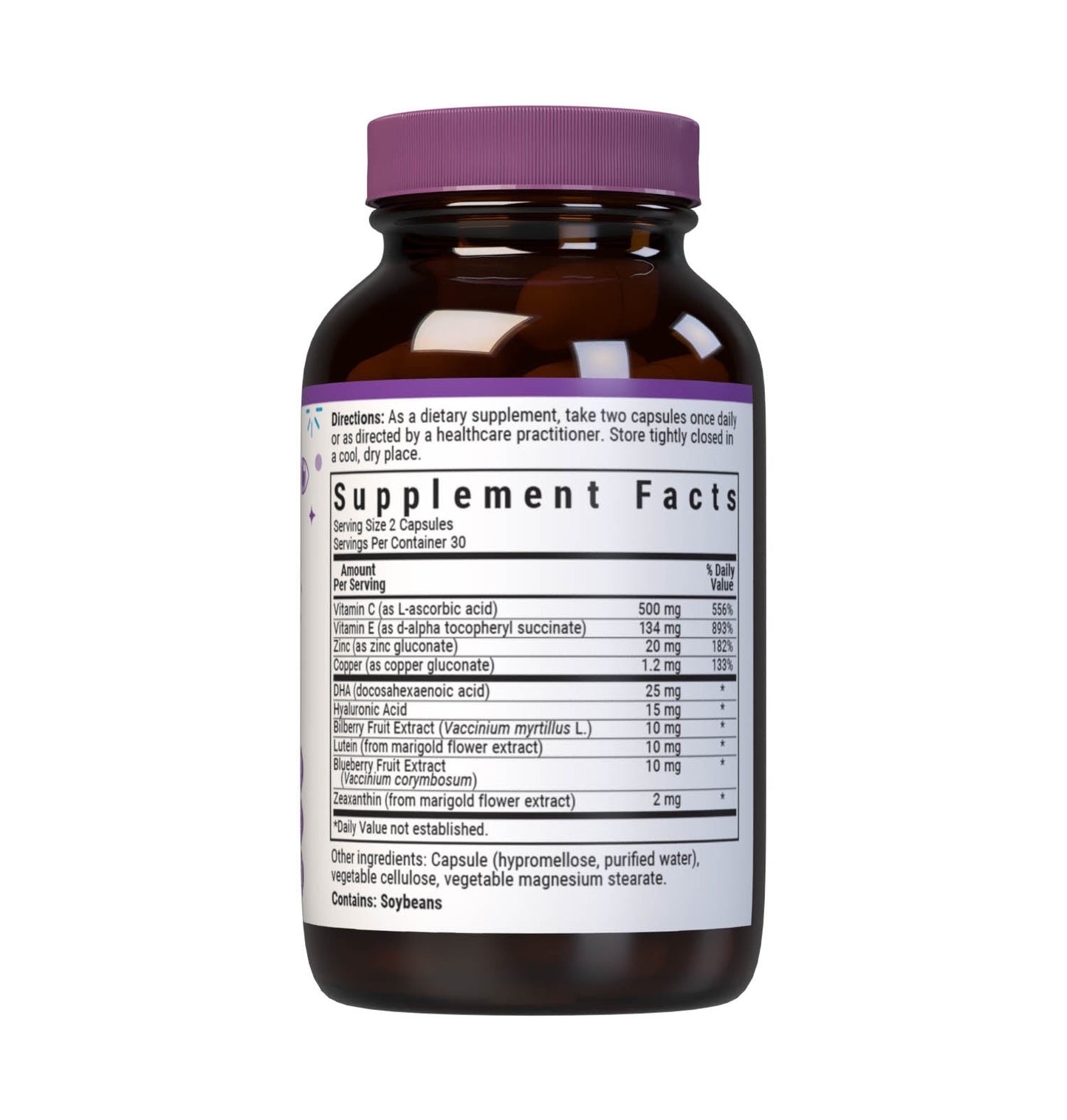 Bluebonnet Targeted Choice Eye Care Macular & Blue supplement facts