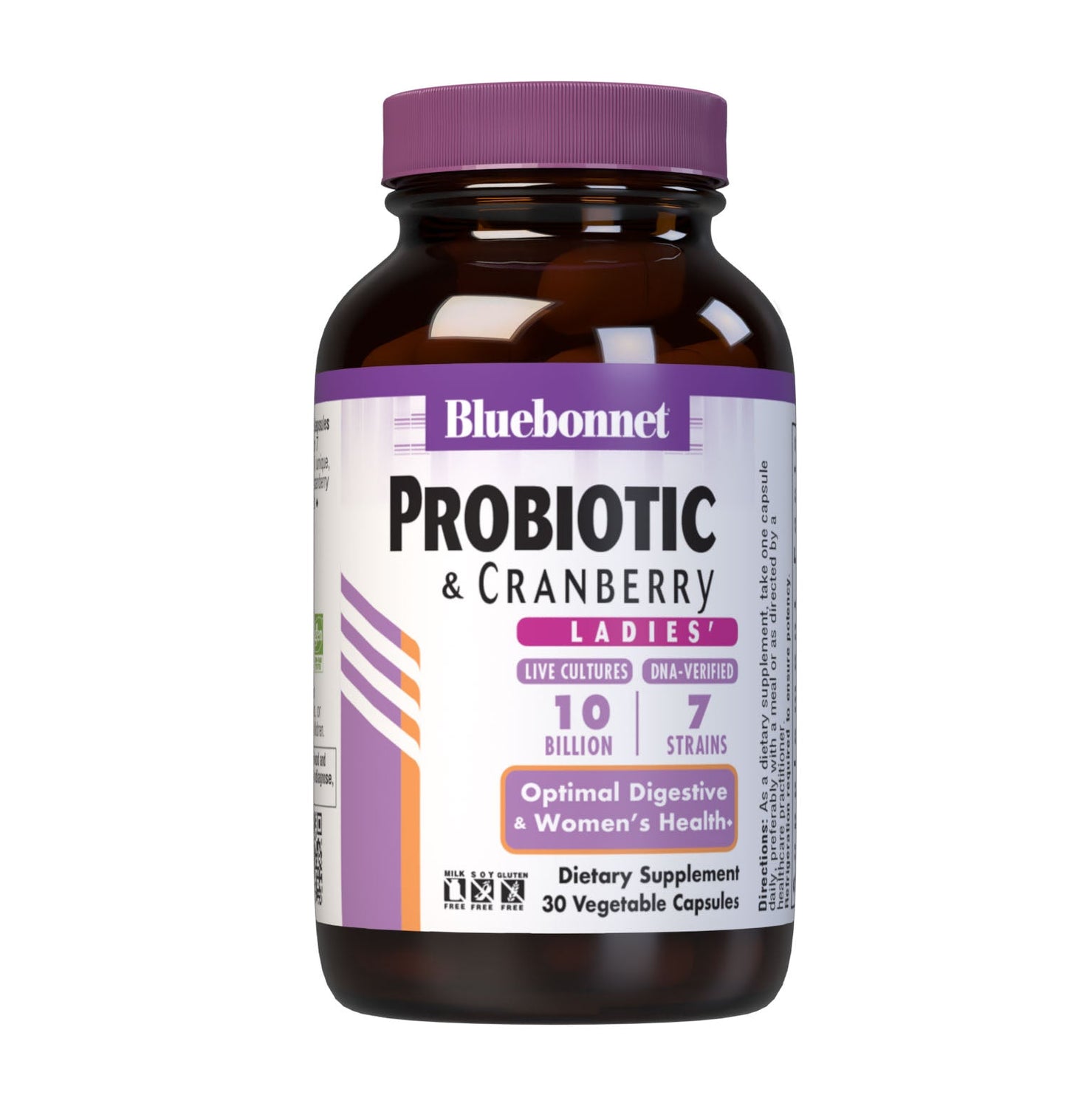Bluebonnet Ladies Probiotic & Cranberry 10 Billion front label