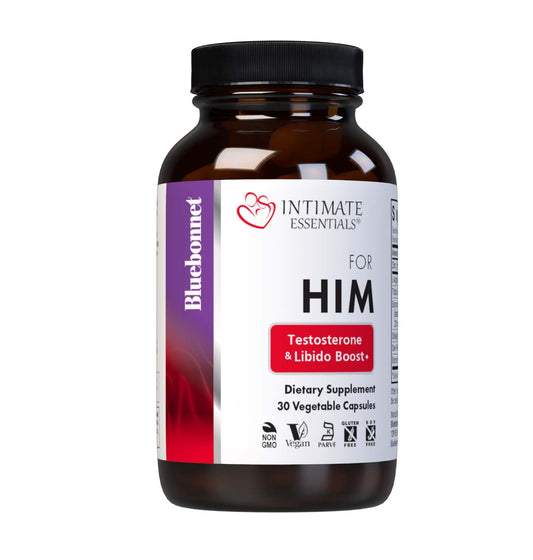 Bluebonnet Intimate Essentials For Him Testosterone front label