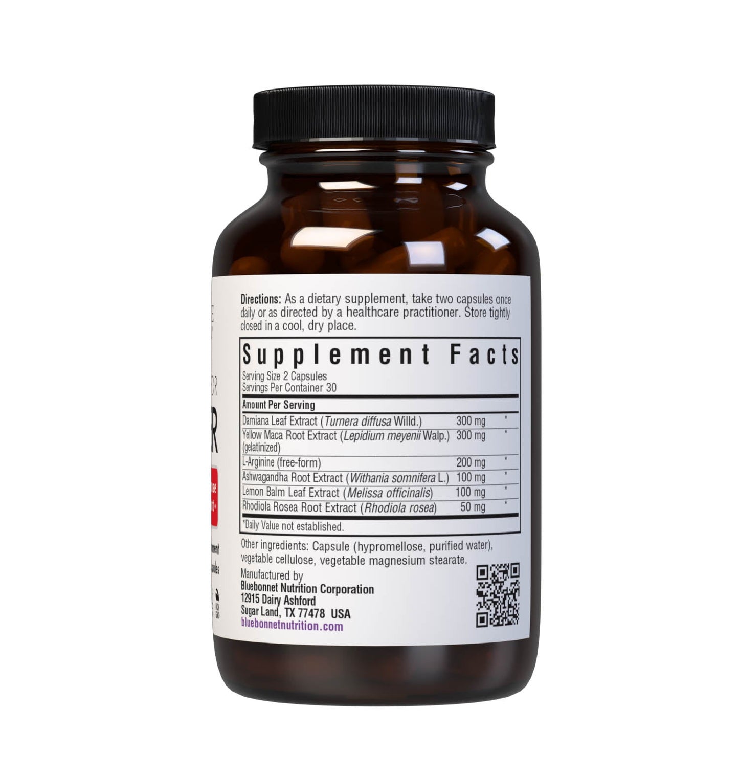 Bluebonnet Intimate Essentials For Her Sexual Response supplement facts