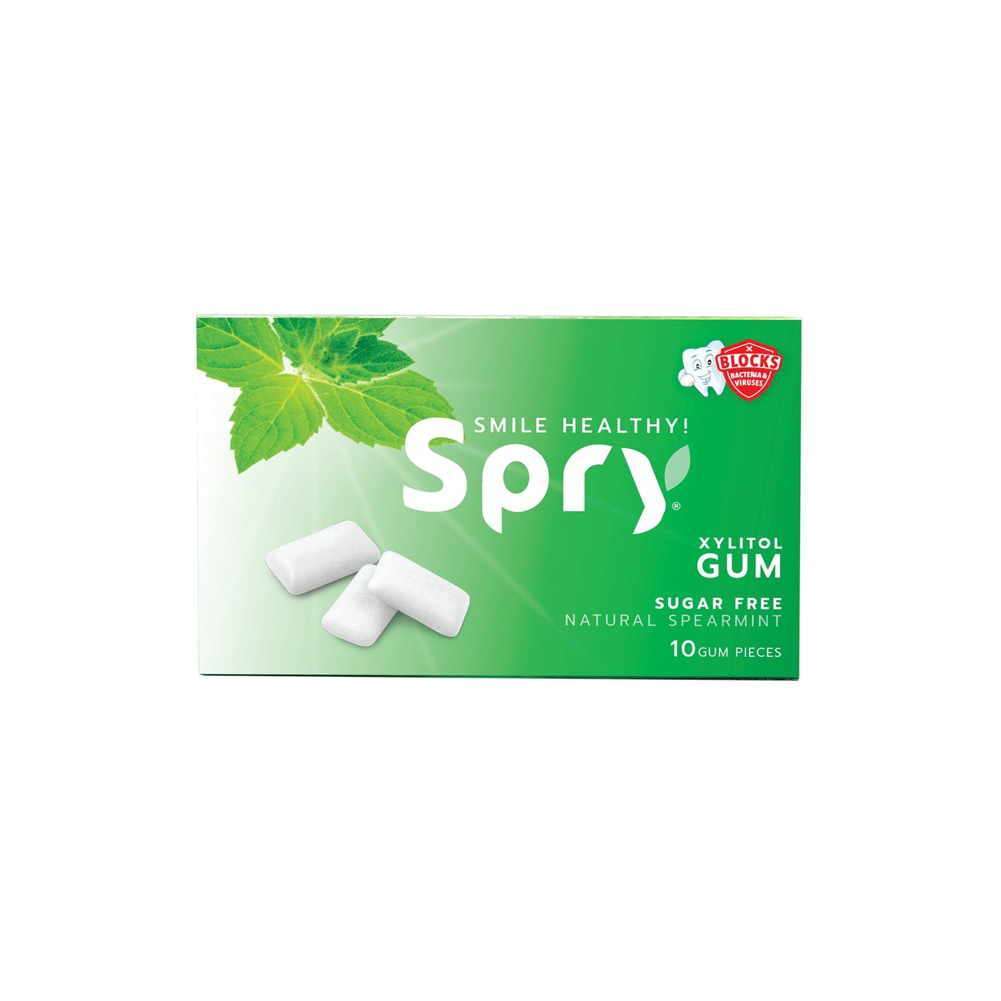 Spry Natural Spearmint Xylitol Gum blister pack