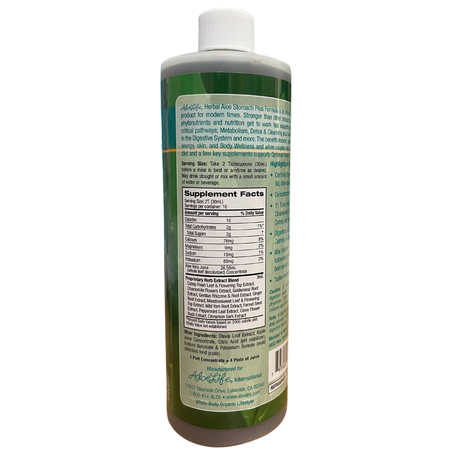 Aloe Life Stomach Plus Formula supplement facts