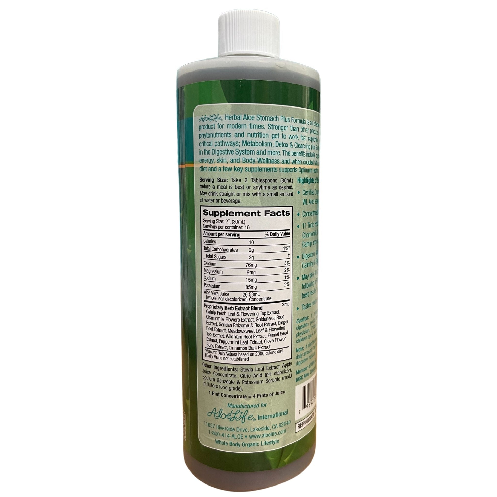 Aloe Life Stomach Plus Formula supplement facts