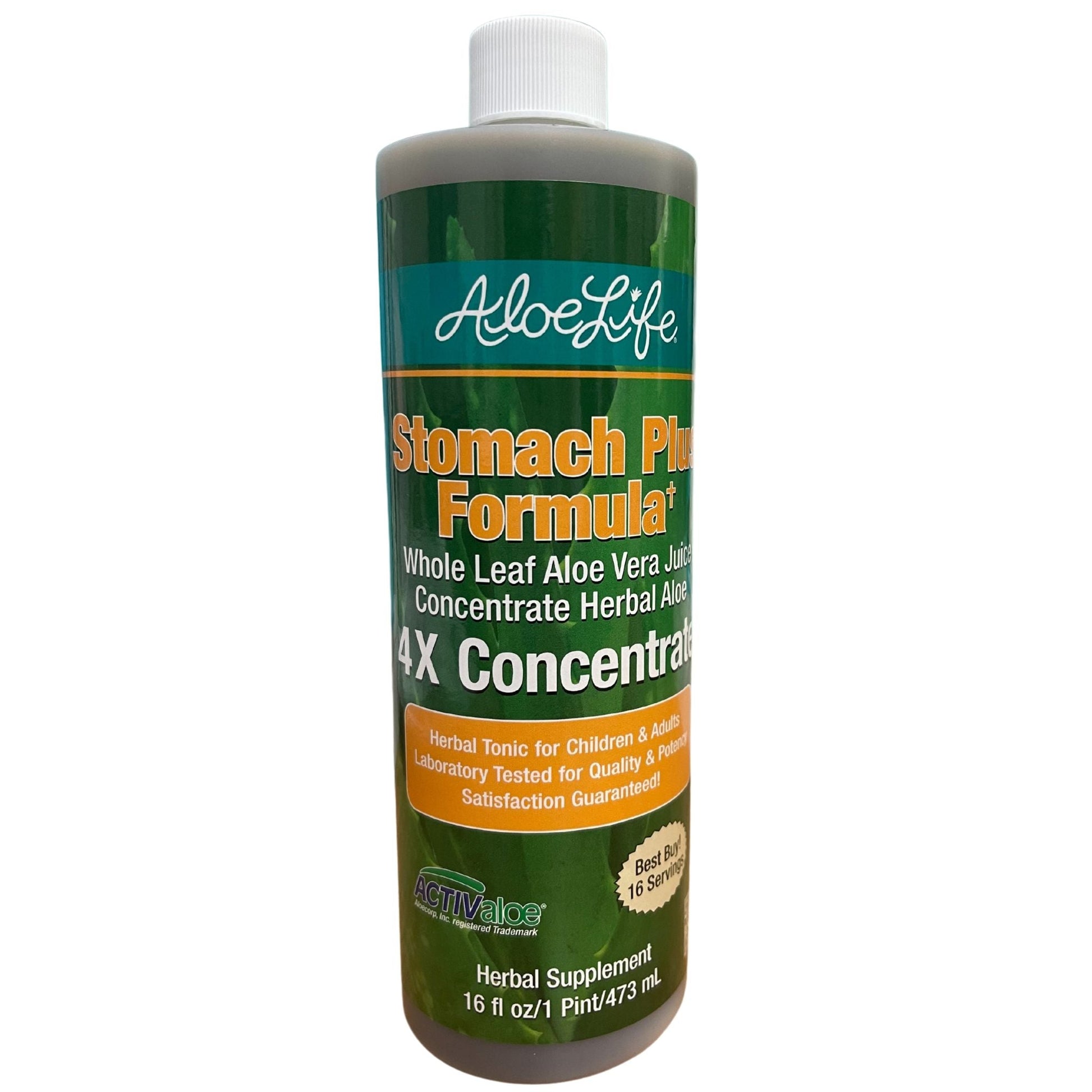 Aloe Life Stomach Plus Formula pint front label