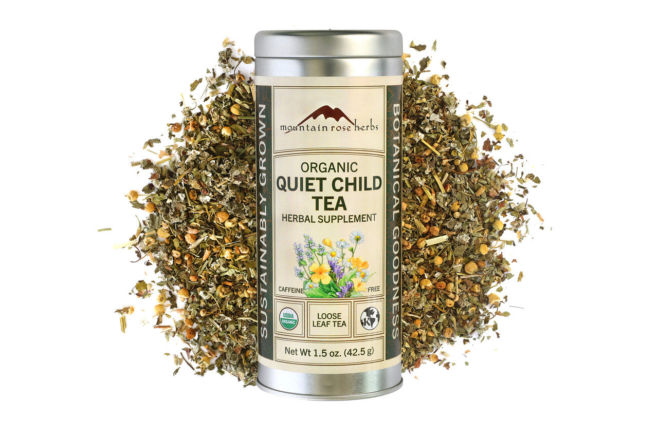 Mountain Rose Herbs Organic Quiet Child Tea retail tin