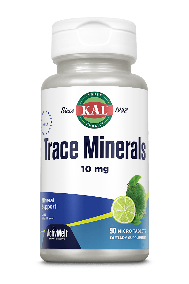 KAL Trace Minerals 10 mg ActivMelt 90 Instant Dissolve Tablets Lime