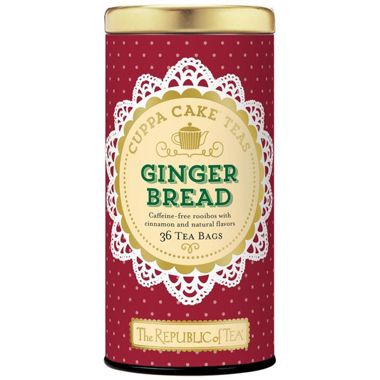 The Republic of Tea Gingerbread Cuppa Cake red tea, 36 tea bag tin