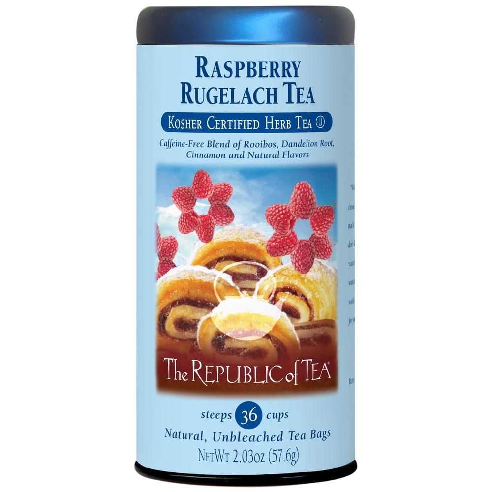 The Republic of Tea Raspberry Rugelach red tea, 36 tea bag tin