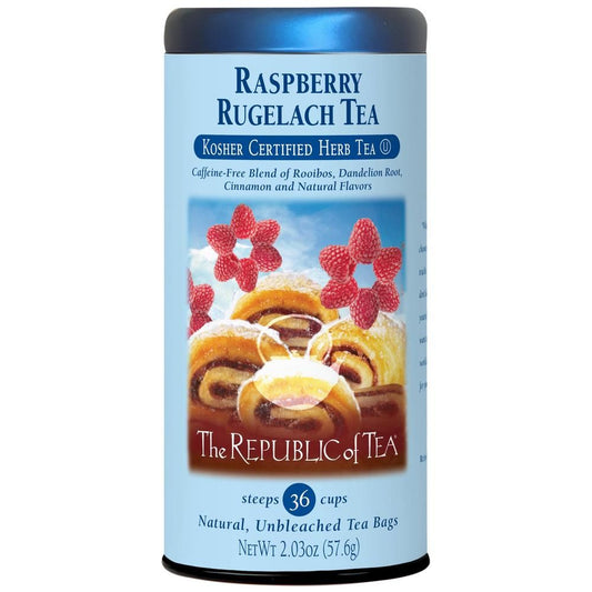 The Republic of Tea Raspberry Rugelach red tea, 36 tea bag tin