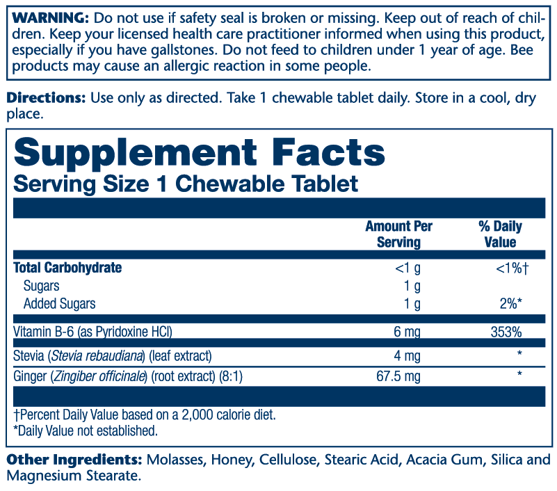 Solaray Ginger Trips Supplement Facts