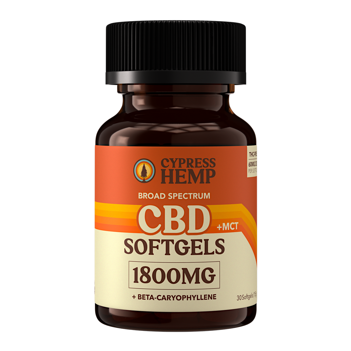 Cypress Hemp Broad Spectrum CBD Softgels 1800mg